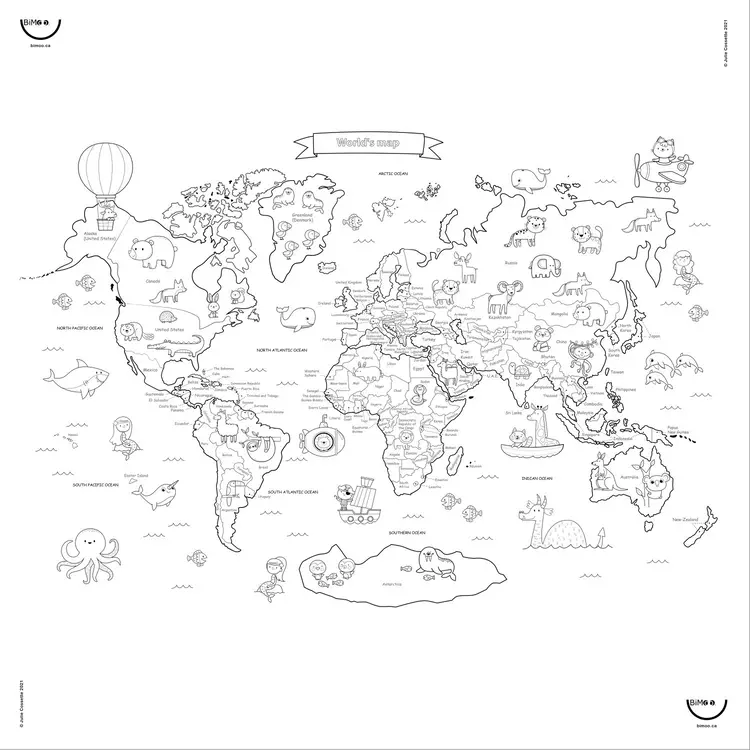 Bimoo NAPPE À COLORIER MULTILINGUE BIMOO