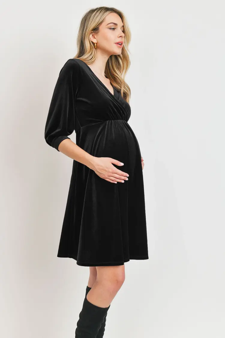 Hello Miz Hello Miz Maternity Velvet Dress