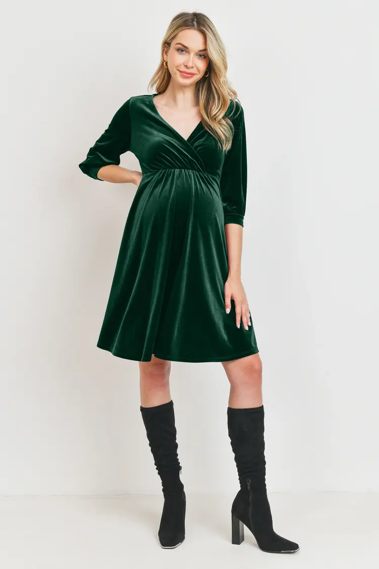Hello Miz Hello Miz Maternity Velvet Dress