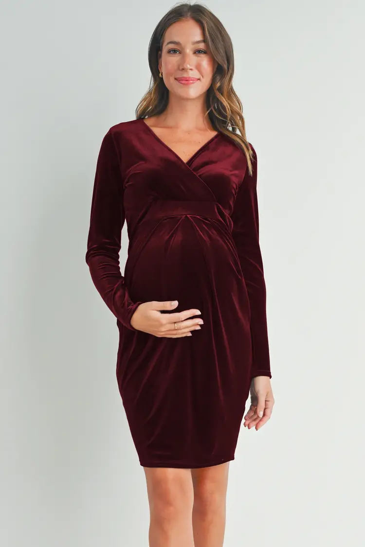 Hello Miz Hello Miz Maternity Velvet Dress