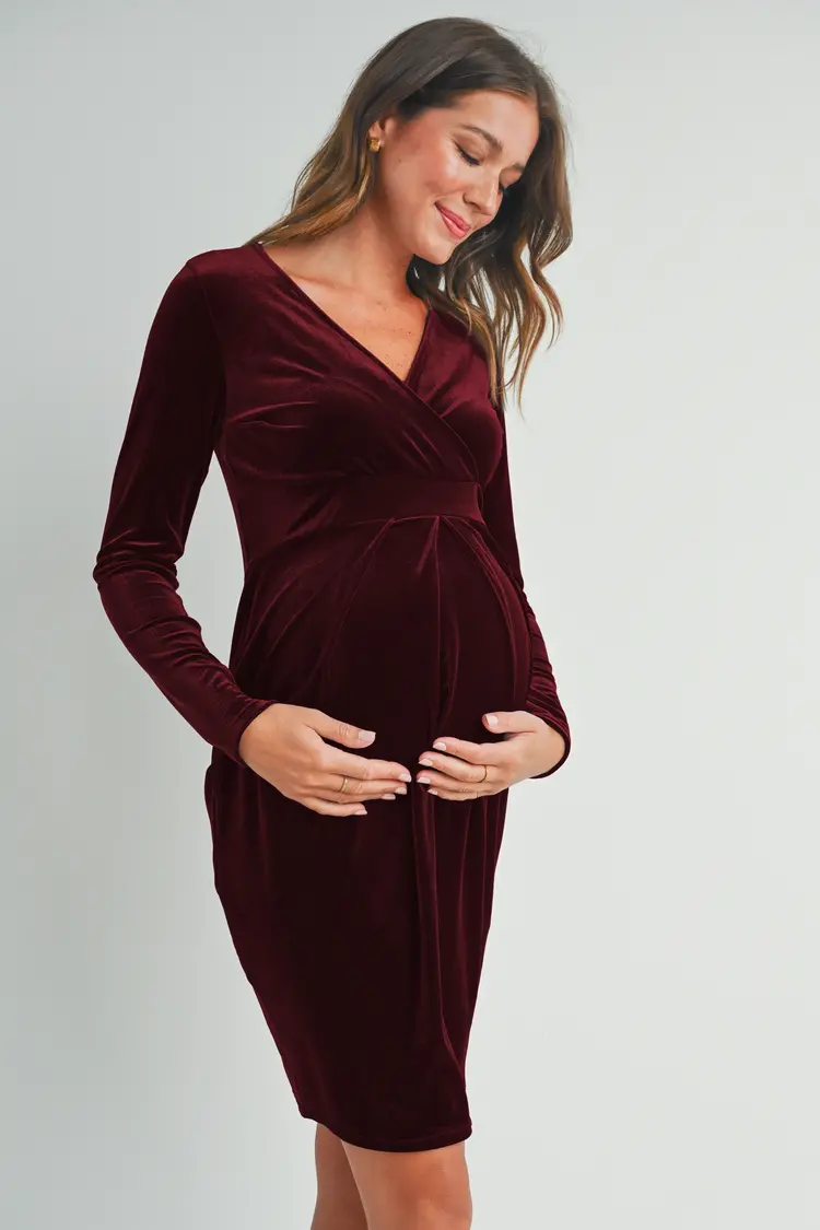 Hello Miz Hello Miz Maternity Velvet Dress