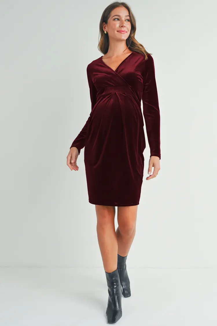 Hello Miz Hello Miz Maternity Velvet Dress