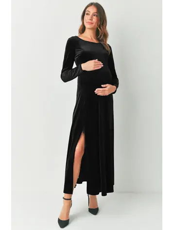 Hello Miz Robe Longue En Velours Hello Miz Maternité