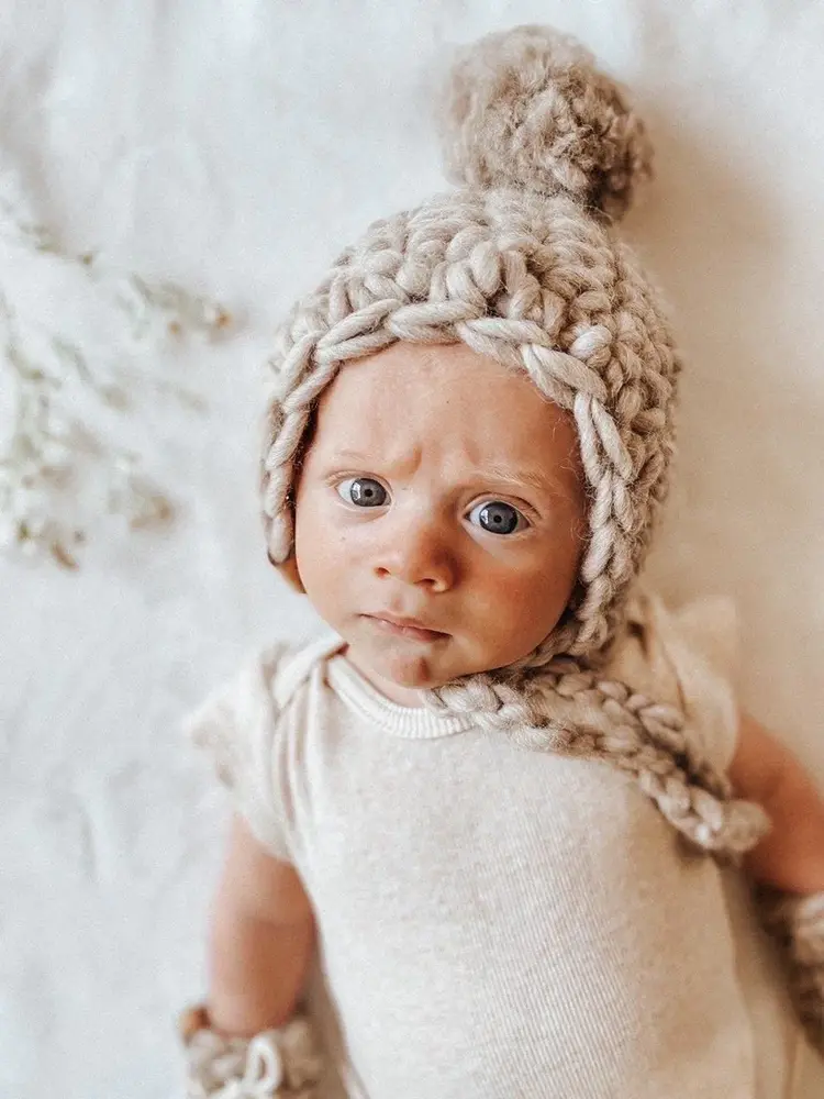 Les petits Tousi Les Petits Tousi Baby Woolen Bonnet