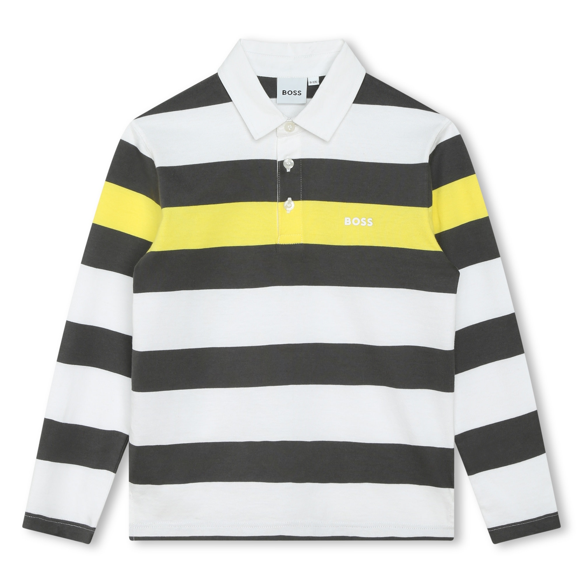 Hugo boss grey and yellow polo discount