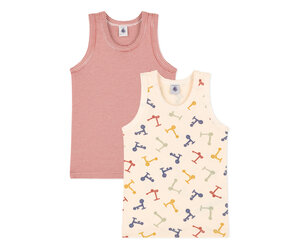 Débardeur Garçon Petit Bateau - Lot De 2 En Coton Bio - Confection Responsable Et Confortable