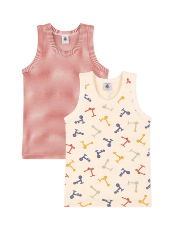 Petit Bateau Lot 2 Camisoles Petit Bateau Garçon