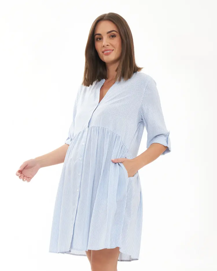 Ripe Maternité Ripe Maternity Women Stripe Nursing Dress