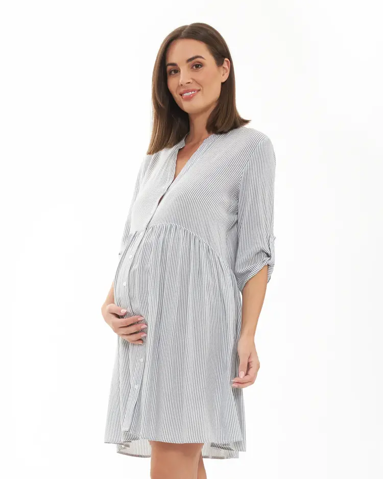 Ripe Maternité Ripe Maternity Women Stripe Nursing Dress
