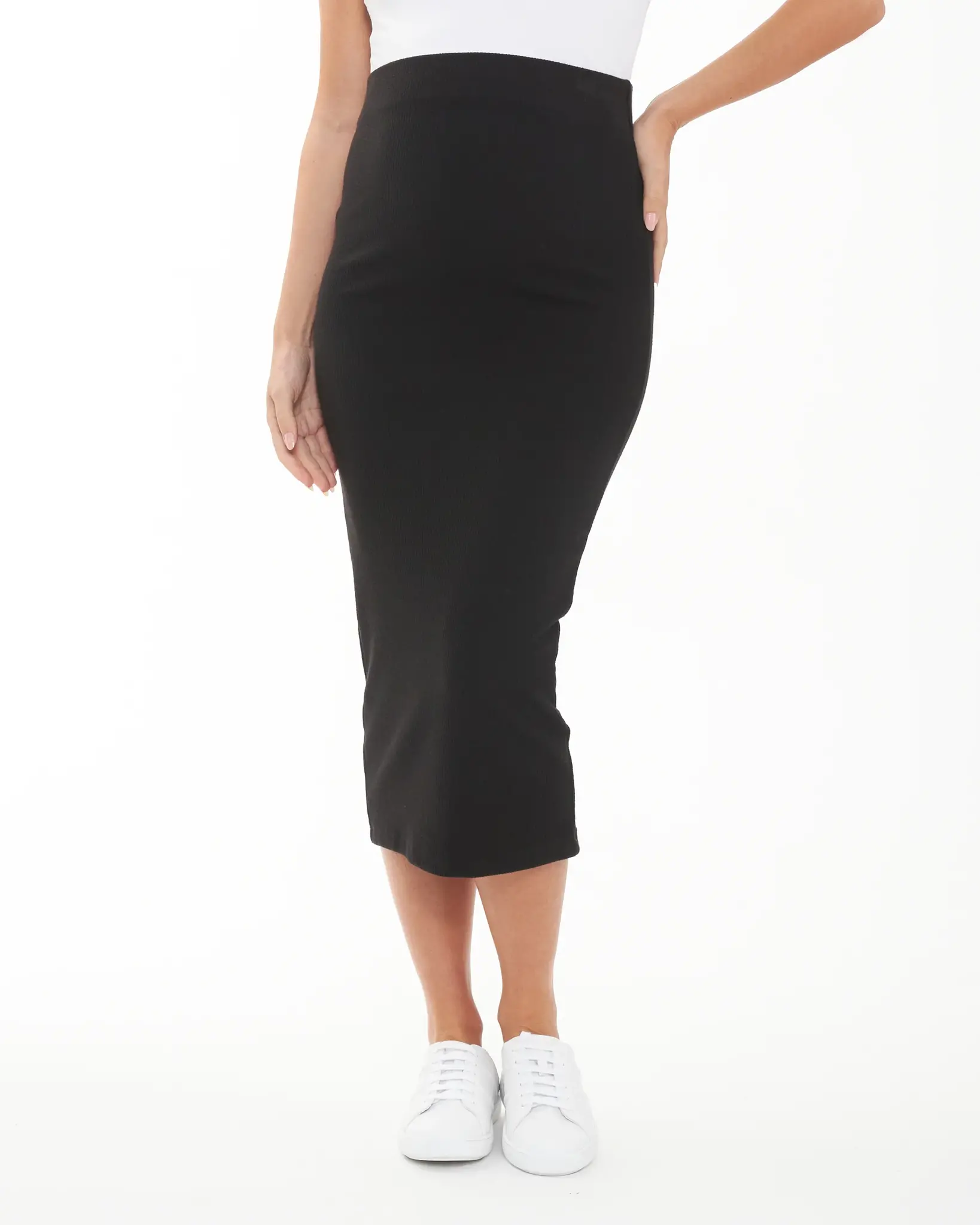 Jupe D'allaitement Fixe Sans Manches Pour Femme Enceinte - Business, Quotidien, Coupe Droite