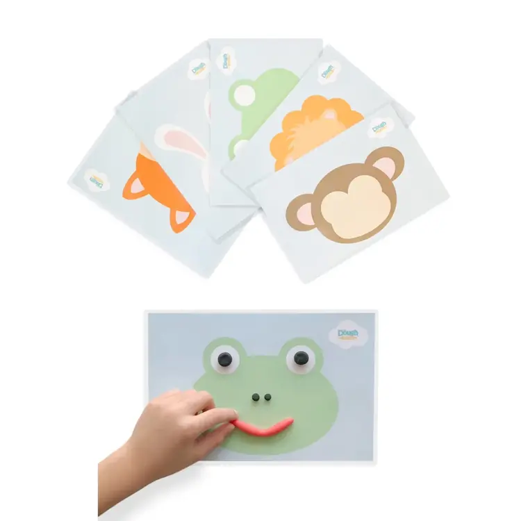 Dough Parlour Dough Parlour Set of 12 Animal Faces Mini Mats