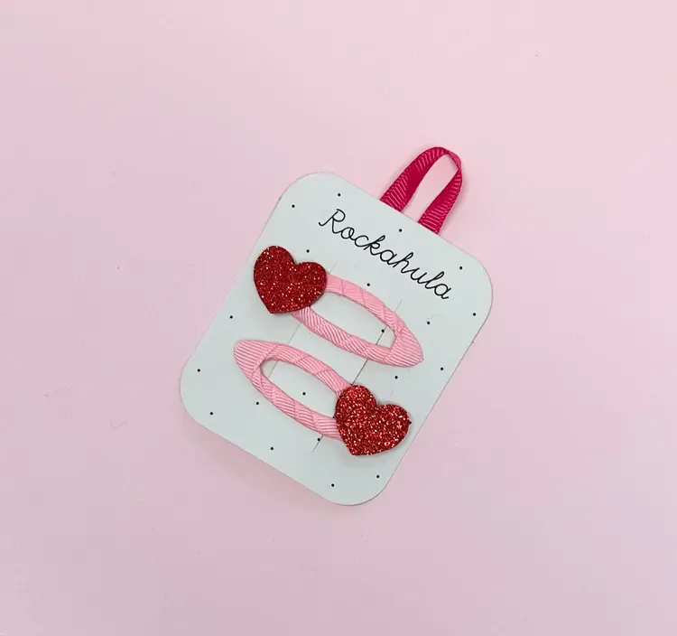 Rockahula Rockahula Love Heart Glitter Clips