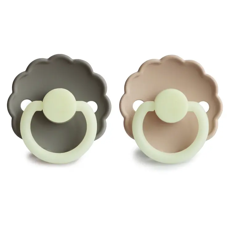 MUSHIE Mushie FRIGG Daisy Night Silicone Pacifier 2-Pack
