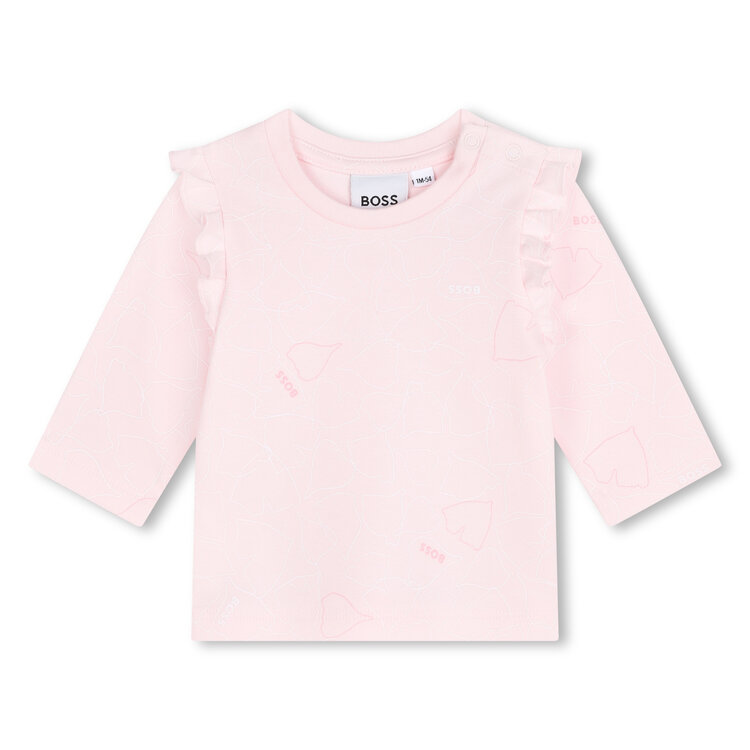 Hugo Boss Hugo Boss GIrls Overalls and Long Sleeves T-Shirt
