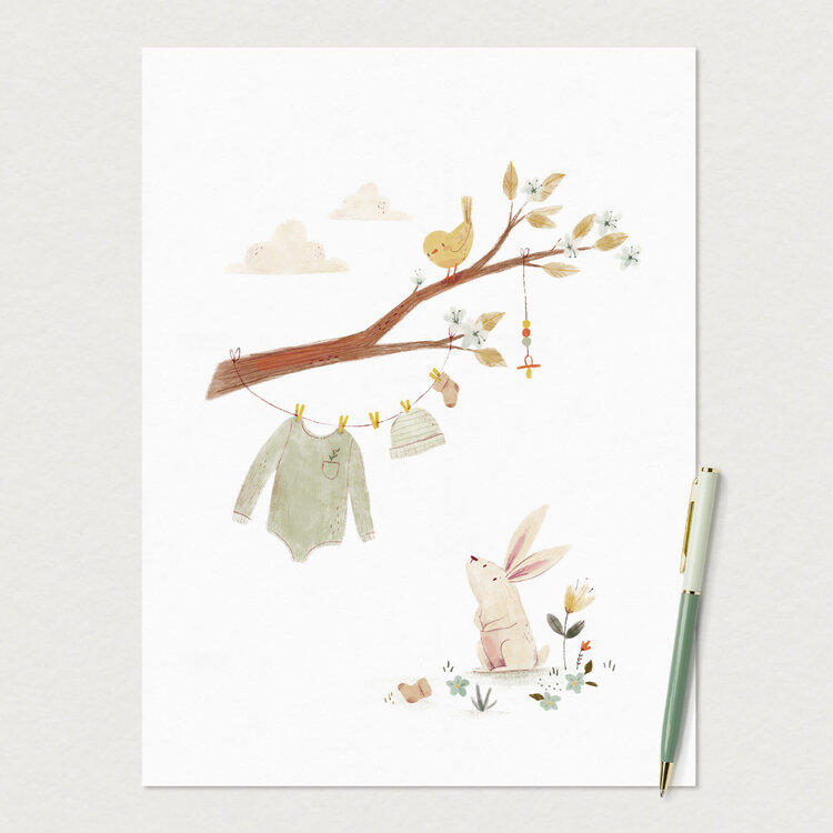 Mimosa Mimosa 4-en-1 Baby Shower Giant Card