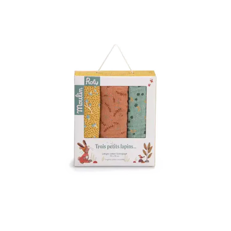 Moulin Roty  Moulin Roty Muslin Squares Set of 3