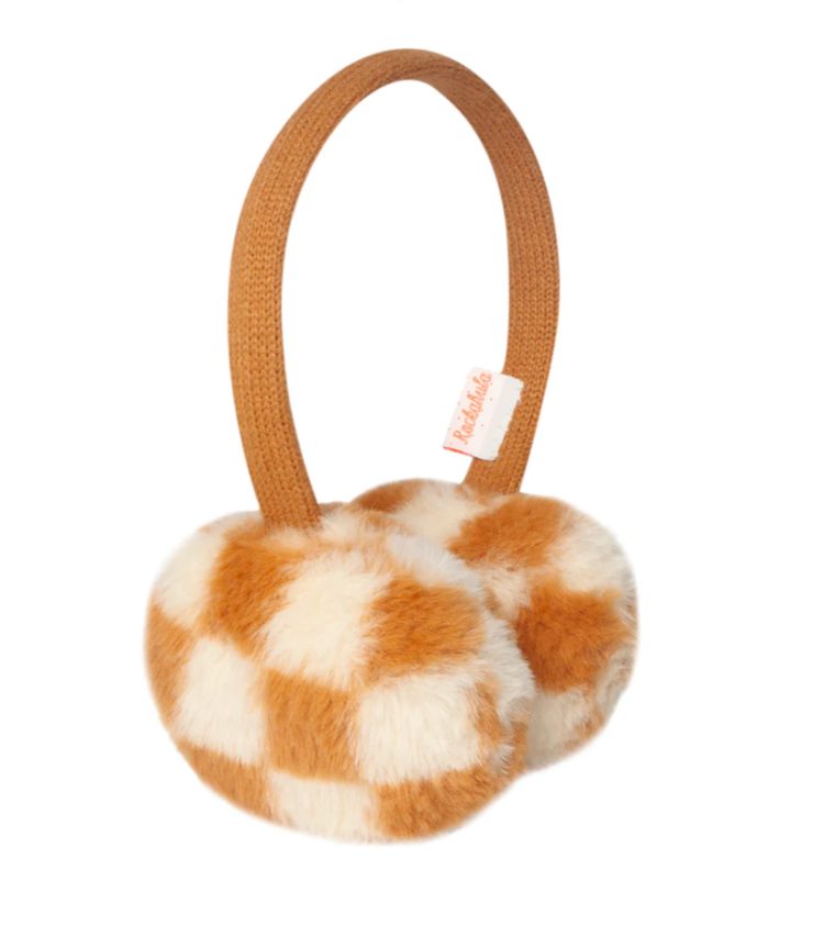 Rockahula Rockahula Toffee Check Earmuffs
