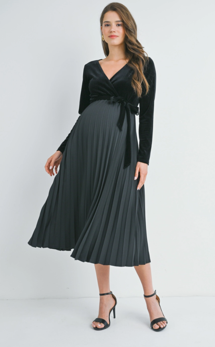 Hello Miz Hello Miz Pleated Midi Dress