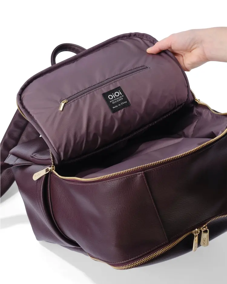 OiOi Sac à langer multitâche Cuir Végétalien OiOi