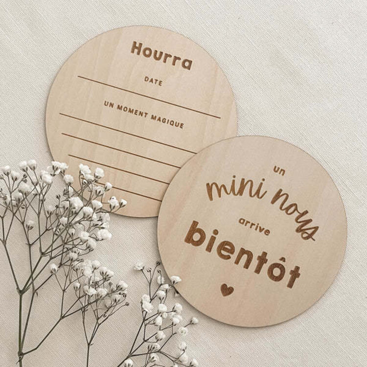 Le Petit Tableau Noir Le Petit Tableau Mini Nous-Wooden Pastille