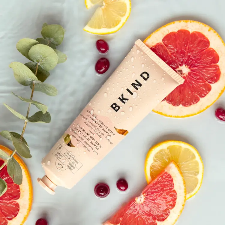 Bkind Exfoliant Corporel Hydratant-Sel Marin & Eucalyptus BKind