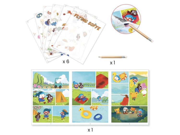 Djeco Djeco Comic Book with transfers