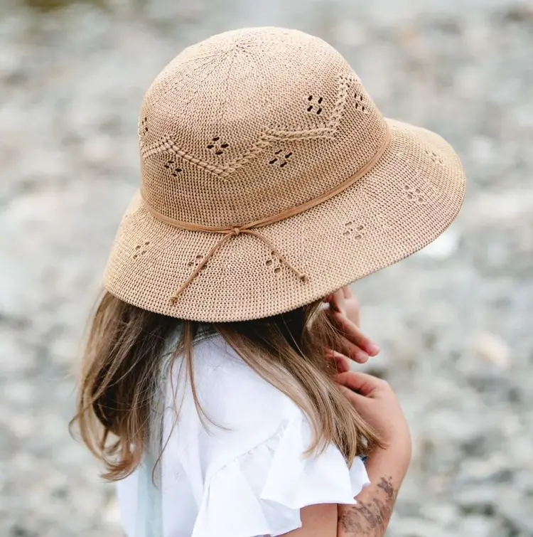 Calikids Girls Rafia Hat