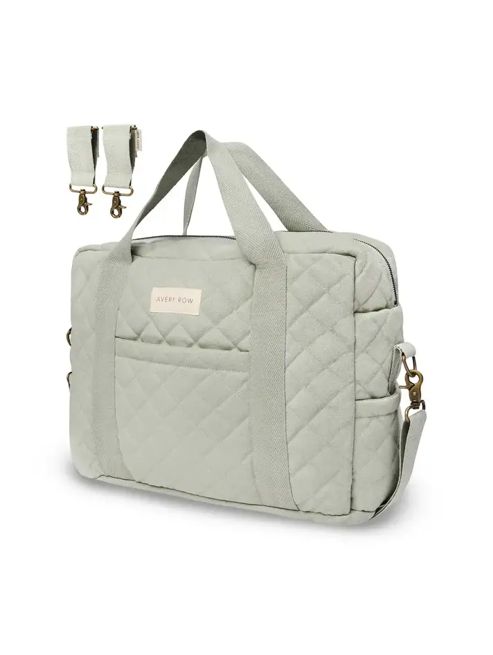 Diaper Bag Green Baby Changing Bag Latte Avery Row