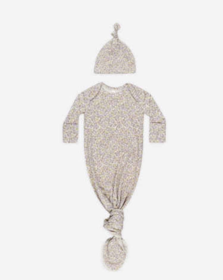 QUINCY MAE Quincy Mae Girls Knotted Baby Gown & Hat