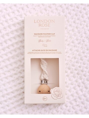 London Rose Pince Sucette Macramé London Rose