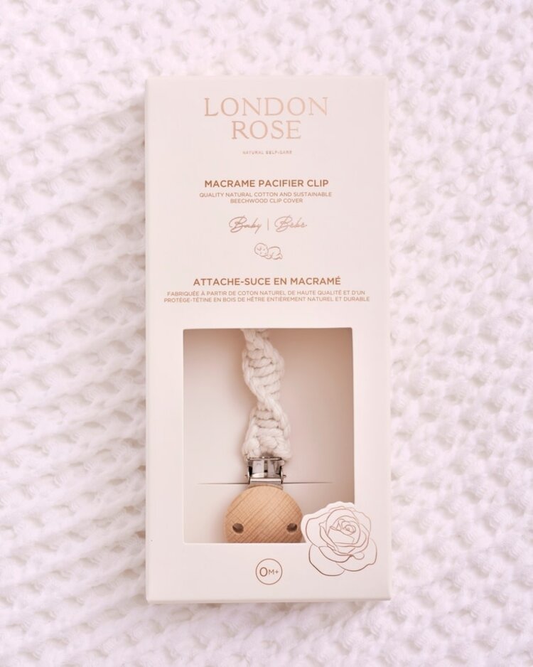 London Rose London Rose Macrame Pacifier Clip