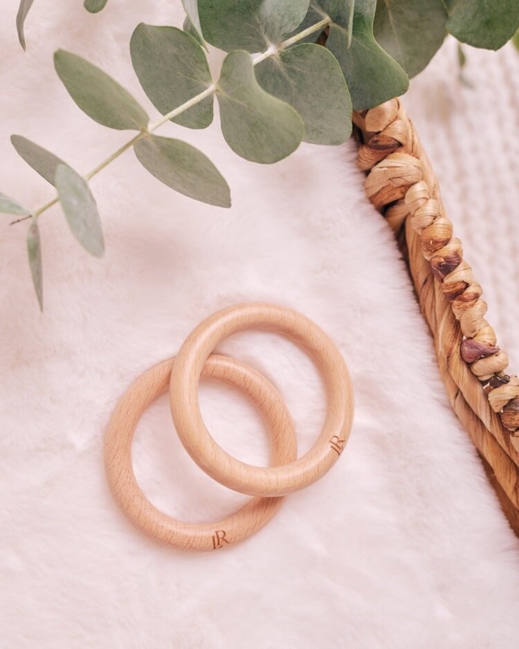 London Rose London Rose Wooden Teething Ring Set