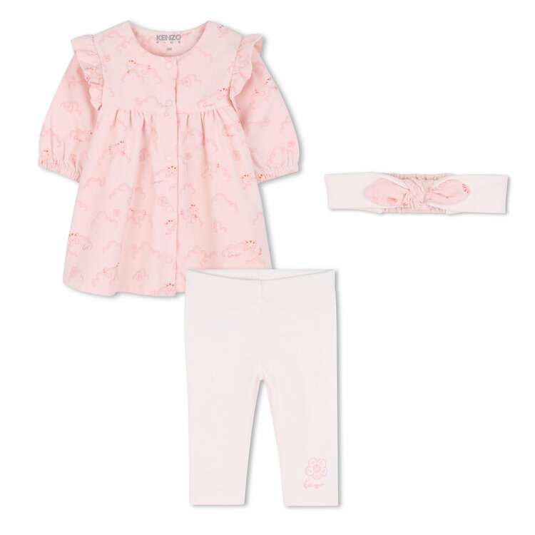 Kenzo Kids Ens 3 Pièces Kenzo Fille