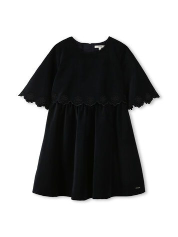 Chloé Robe Velours Chloé Fille