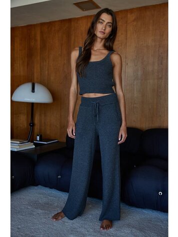 By Together Pantalon en Maille Côtelé By Together