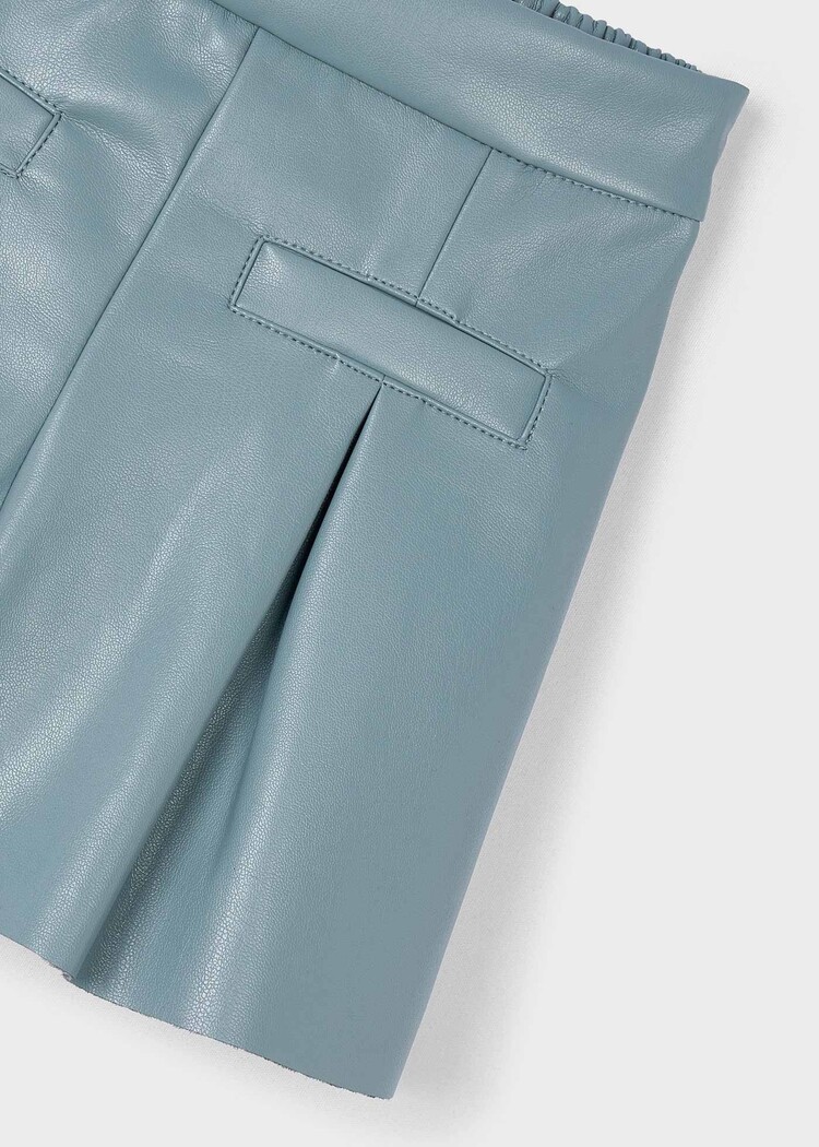 Mayoral Mayoral  Girls Faux Leather Shorts