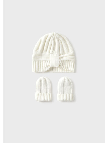 Mayoral Mayoral Girls Bonnet & Mittens Set