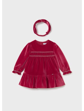 Mayoral Robe Velours & Serre-Tête Mayoral Fille