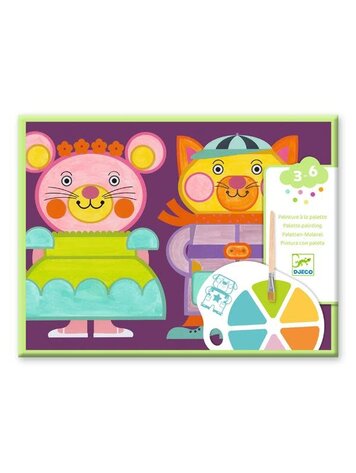 Djeco Djeco Palette Painting/ Les Joufflus