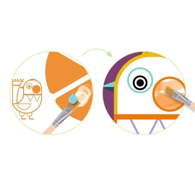 Djeco Djeco Palette Painting/ Les Joufflus