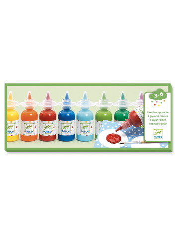 Djeco 8 Bouteilles de Gouache Djeco