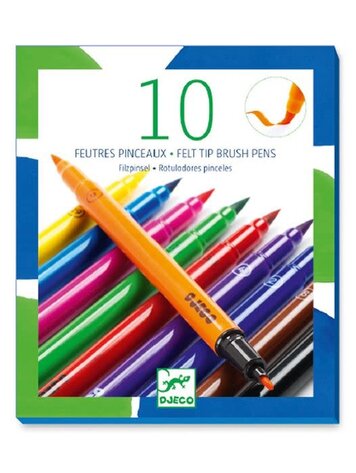 Djeco 10 Feutres Pinceaux/ Classique Djeco