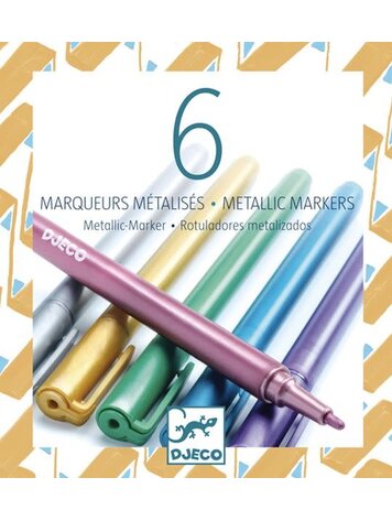Djeco 6 Marqueurs Métalliques Djeco