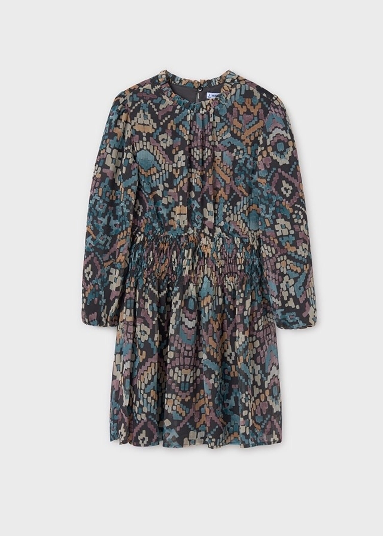 Robe Mayoral Bleue Pour Fille 6 Ans - En Maille, Excellent état - Portée Une Fois