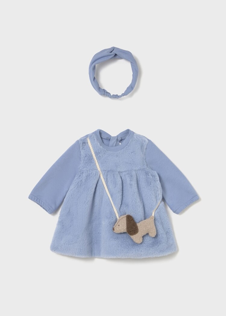 Mayoral Robe en fourrure et serre-tête Mayoral Fille