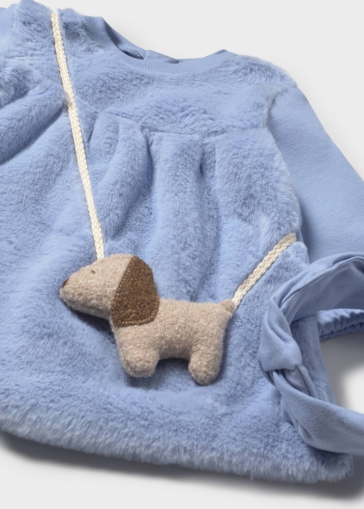 Mayoral Robe en fourrure et serre-tête Mayoral Fille