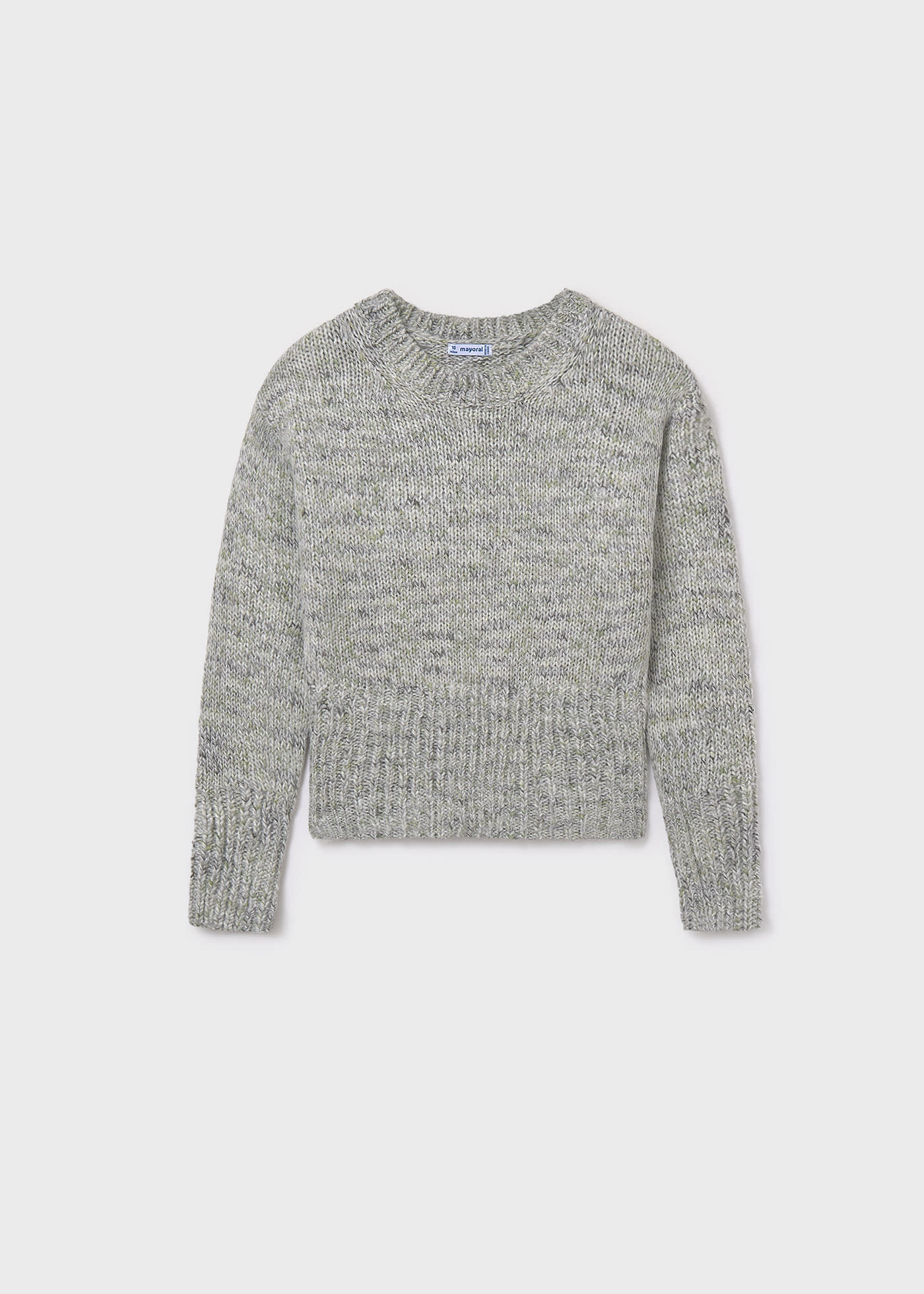 Pull Mayoral Fille Beige, Col Rond, Manches Longues, Taille 14 Ans, Fermeture Magnétique