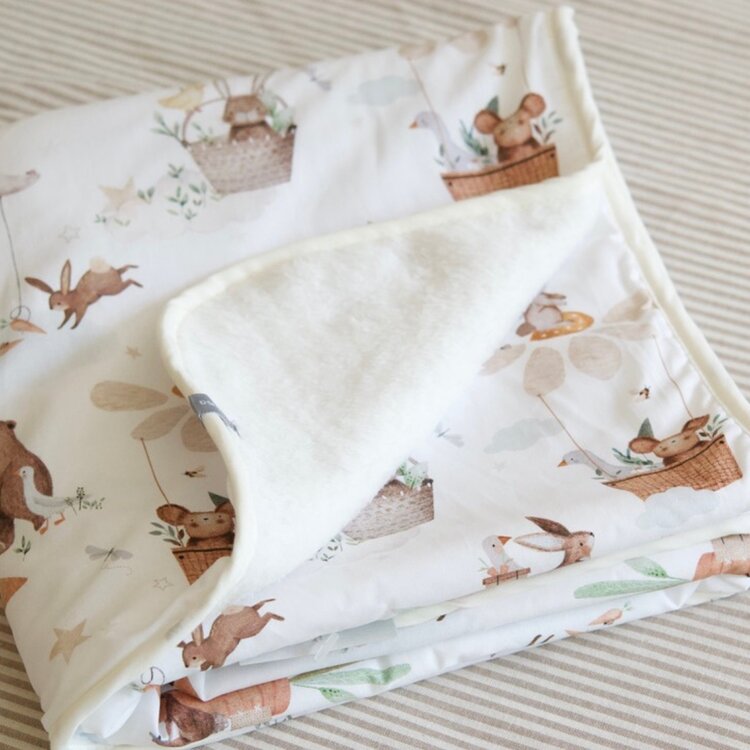 Baluchon Couverture Pour Bébé Fluffy + Coton Baluchon