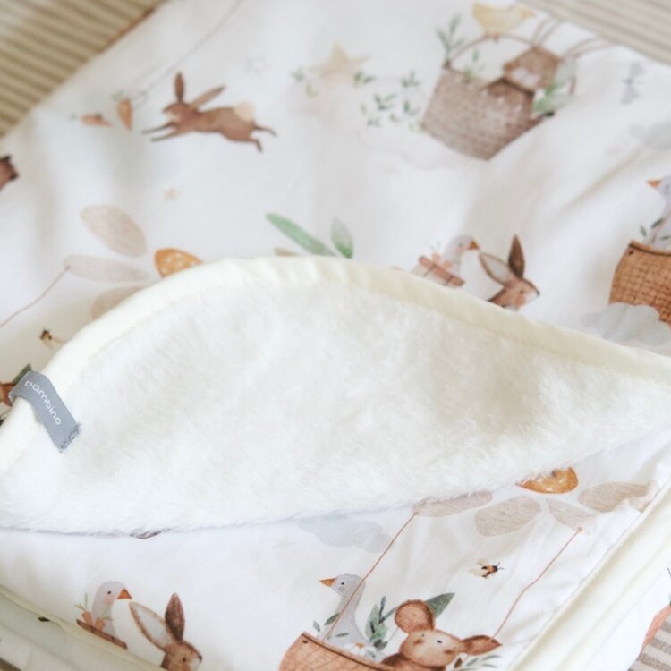 Baluchon Couverture Pour Bébé Fluffy + Coton Baluchon