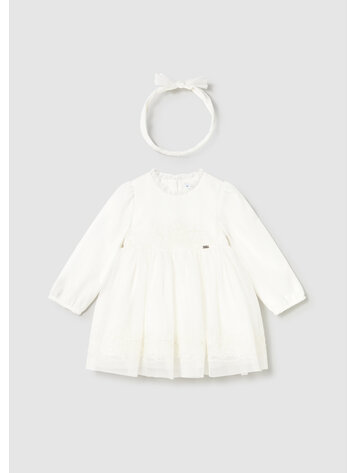 Mayoral Robe Cérémonie & Serre-Tête Mayoral Fille